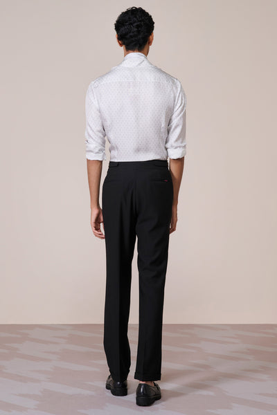 Shantanu & Nikhil Menswear Offwhite Silk Twill Adamas Shirt indian designer wear online shopping melange singapore