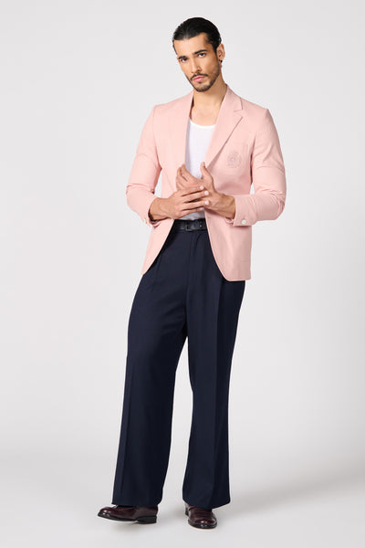 Shantanu & Nikhil Menswear Pink Crested Jacket indian designer wear online shopping melange singapore