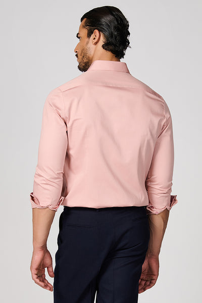Shantanu & Nikhil Menswear Pink Shirt with Sicilian Geometric Printed Placket indian designer wear online shopping melange singapore