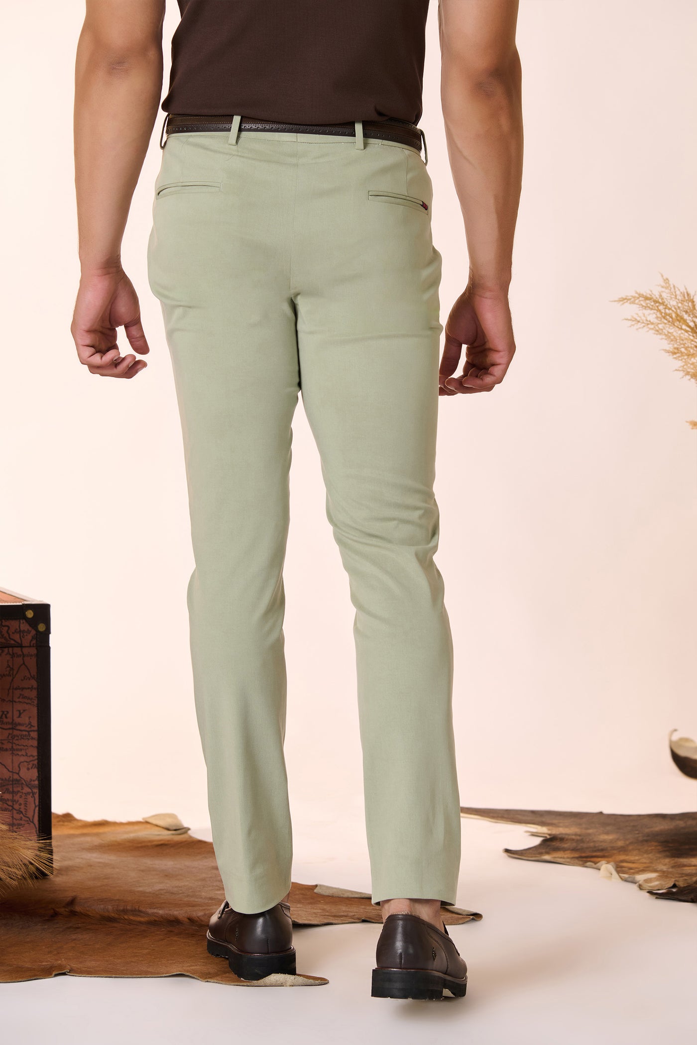 Shantanu & Nikhil Menswear Pistachio Straight Leg Trousers indian designer wear online shopping melange singapore