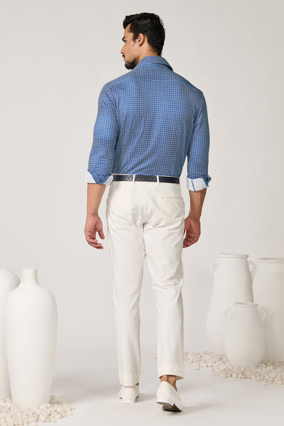 Shantanu & Nikhil Menswear Printed Crepe Jersey Shirt indian designer wear online shopping melange singapore