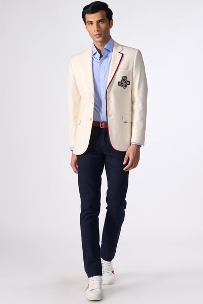 Shantanu & Nikhil Menswear SNCC Beige Jacket indian designer wear online shopping melange singapore