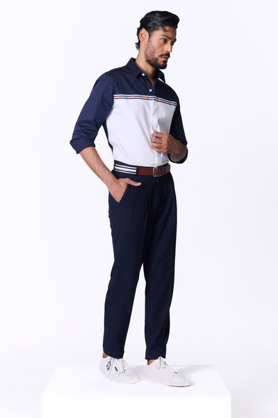 Shantanu & Nikhil Menswear SNCC Colorblock Shirt indian designer wear online shopping melange singapore