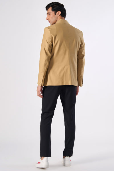 Shantanu & Nikhil Menswear SNCC Double Breasted Beige Jacket indian designer wear online shopping melange singapore