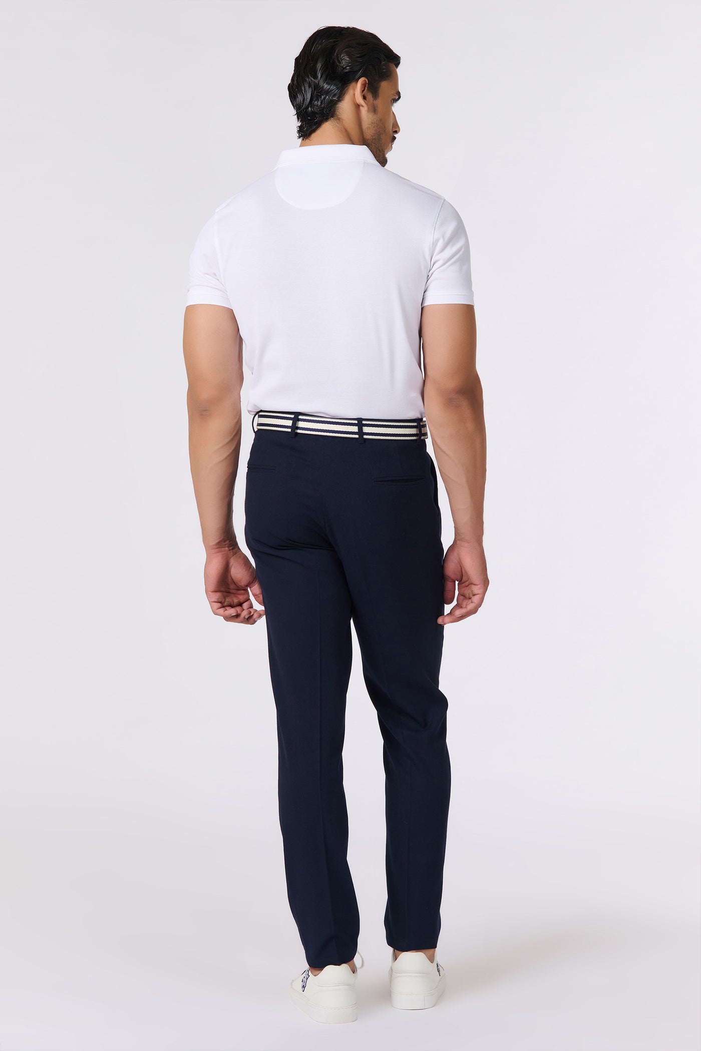 Shantanu & Nikhil Menswear SNCC Giza Cotton Off White Polo T-shirt indian designer wear online shopping melange singapore