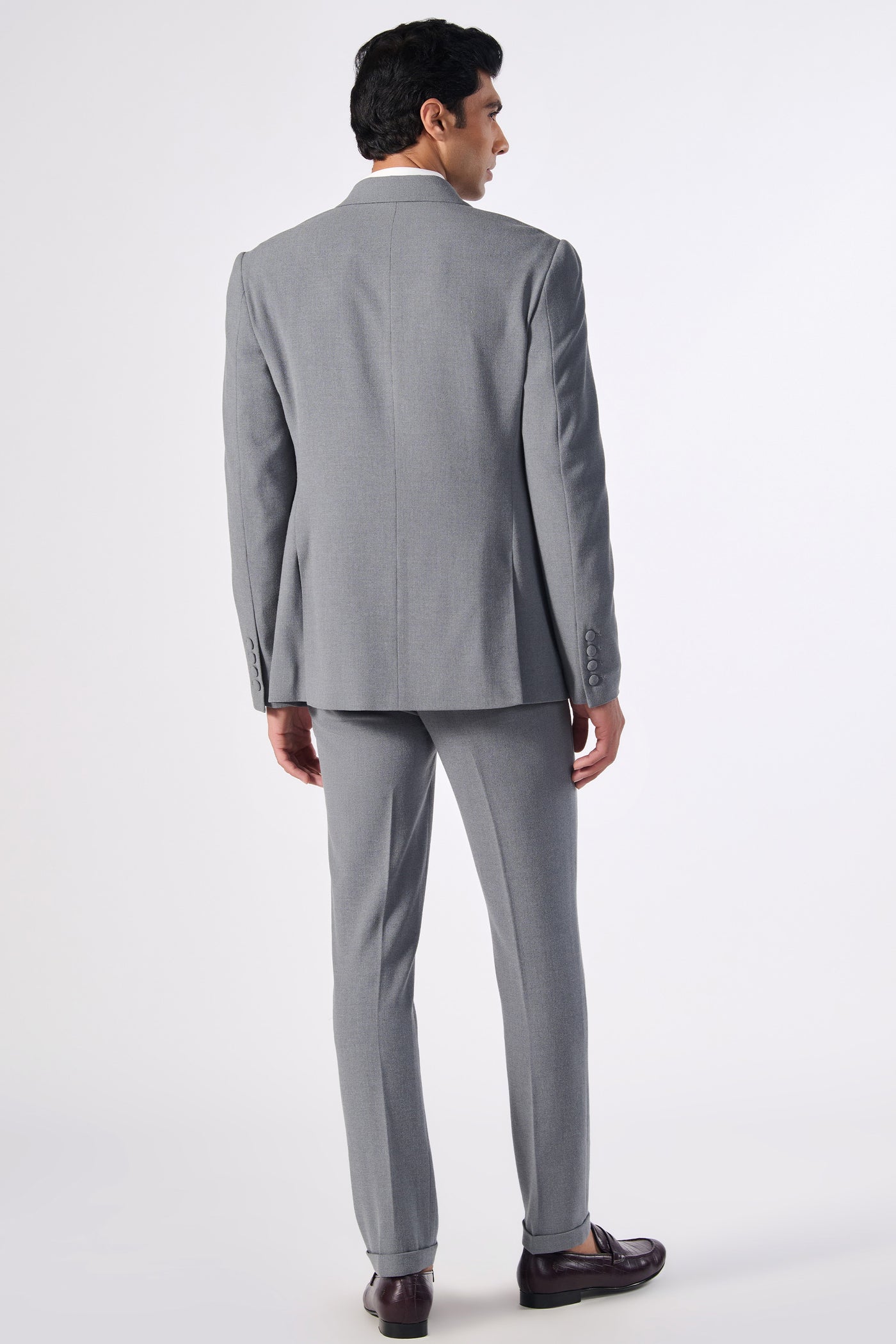 Shantanu & Nikhil Menswear SNCC Grey Crested Gentlemen indian designer wear online shopping melange singapore