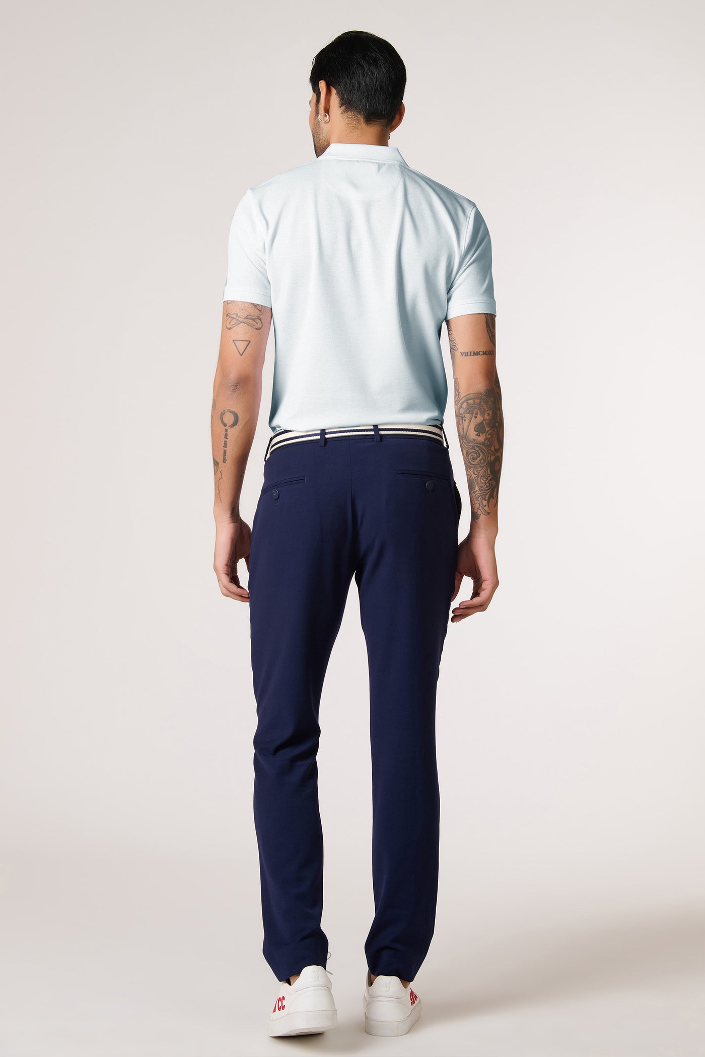 Shantanu & Nikhil Menswear SNCC Light Blue Supima Pique Knit Shirt indian designer wear online shopping melange singapore