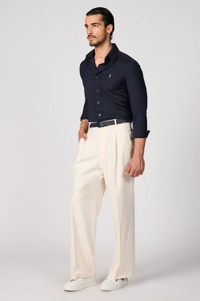Shantanu & Nikhil Menswear SNCC Navy Batsman Logo Shirt indian designer wear online shopping melange singapore