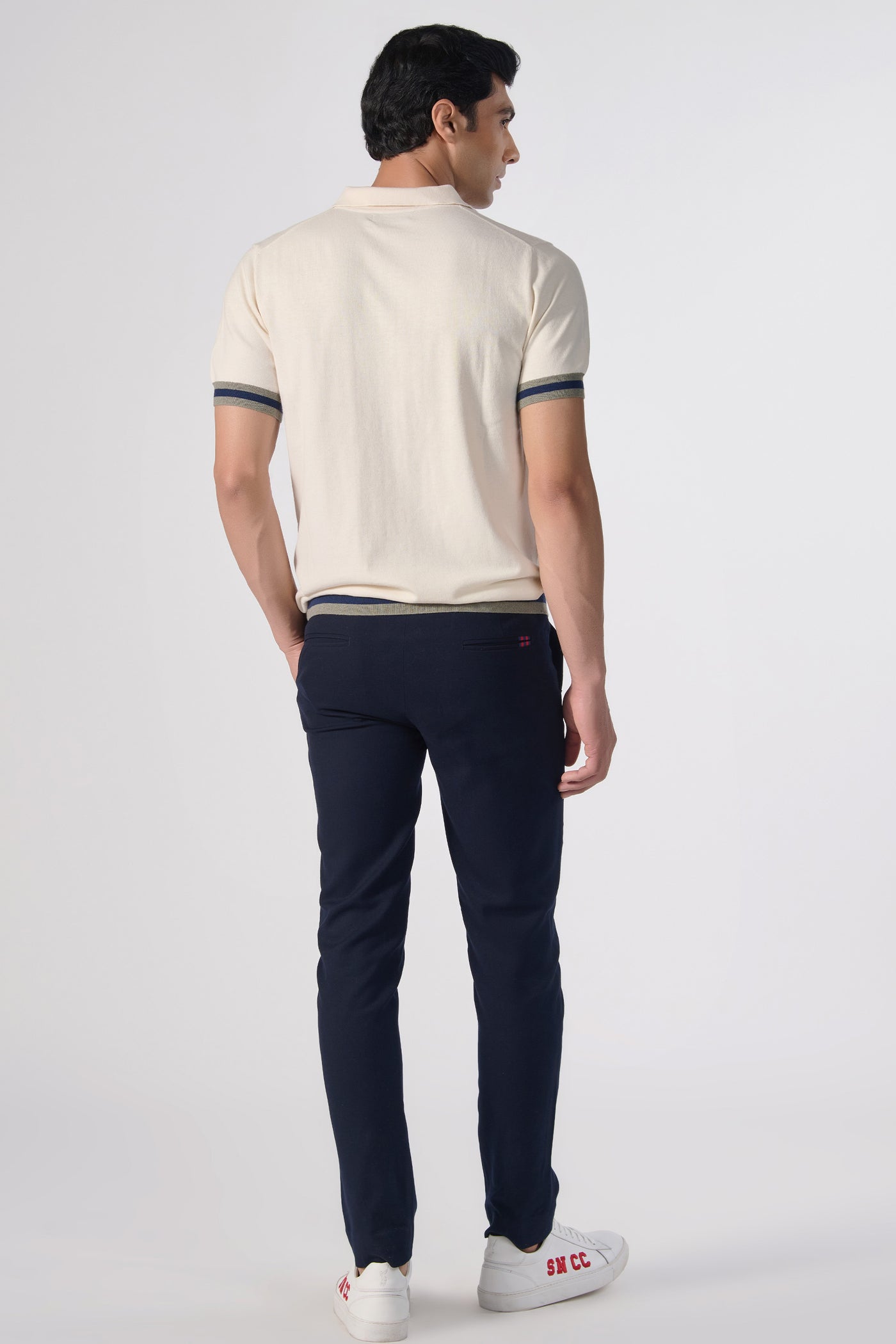 Shantanu & Nikhil Menswear SNCC Offwhite Knit T-shirt indian designer wear online shopping melange singapore