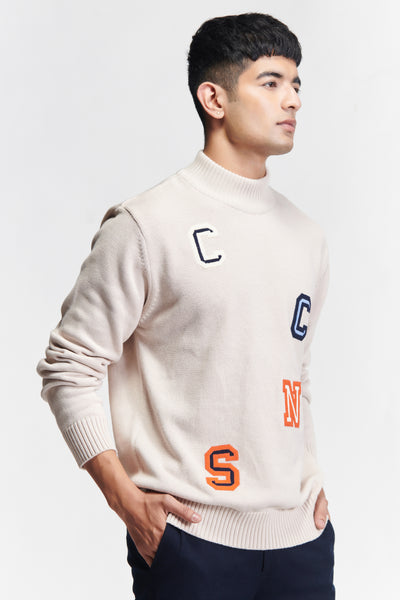 Shantanu & Nikhil Menswear SNCC Patch Logo Sweater indian designer wear online shopping melange singapore