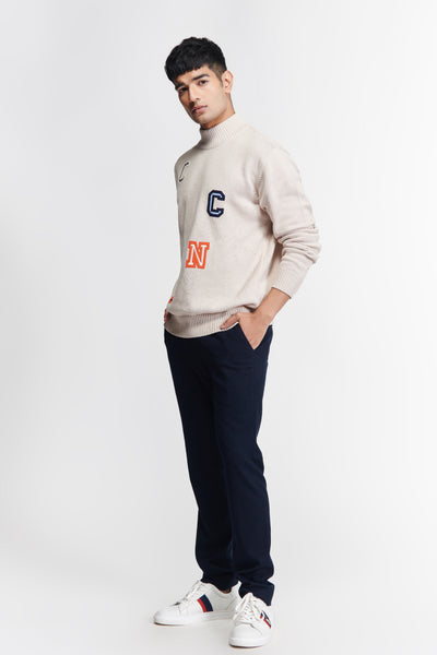 Shantanu & Nikhil Menswear SNCC Patch Logo Sweater indian designer wear online shopping melange singapore