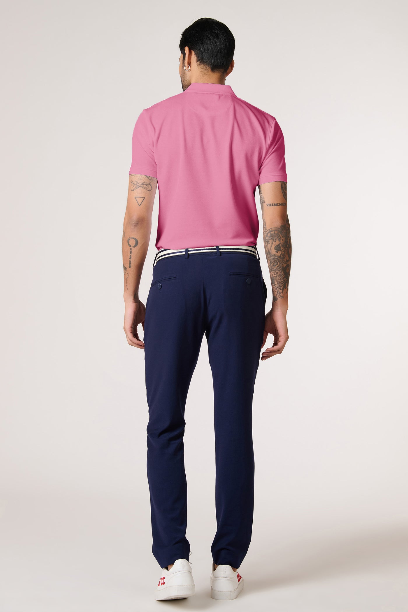 Shantanu & Nikhil Menswear SNCC Pink Supima Pique Knit Shirt indian designer wear online shopping melange singapore
