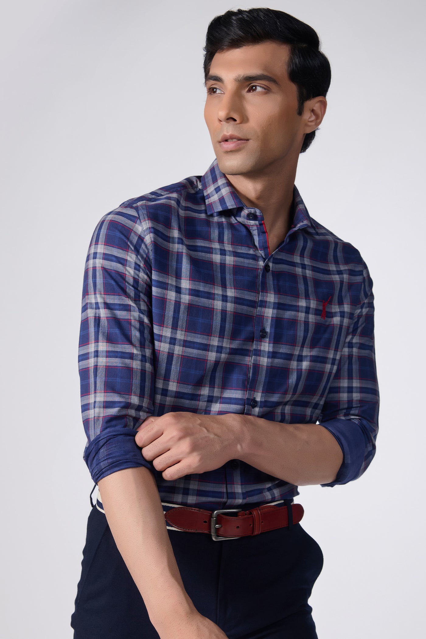 Shantanu & Nikhil Menswear SNCC Plaid Shirt indian designer wear online shopping melange singapore