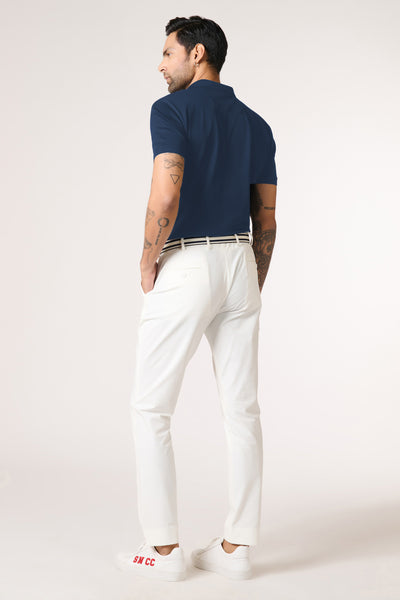 Shantanu & Nikhil Menswear SNCC Prussian Blue Supima Pique Knit Shirt indian designer wear online shopping melange singapore