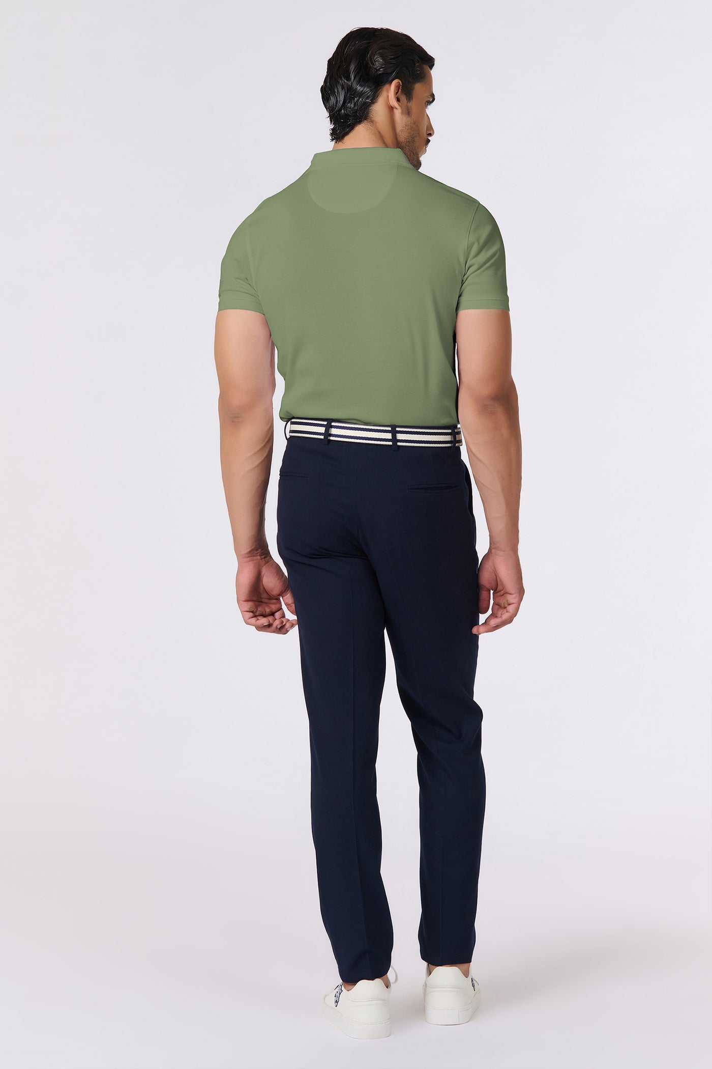 Shantanu & Nikhil Menswear SNCC Sage Supima Pique Knit Shirt indian designer wear online shopping melange singapore