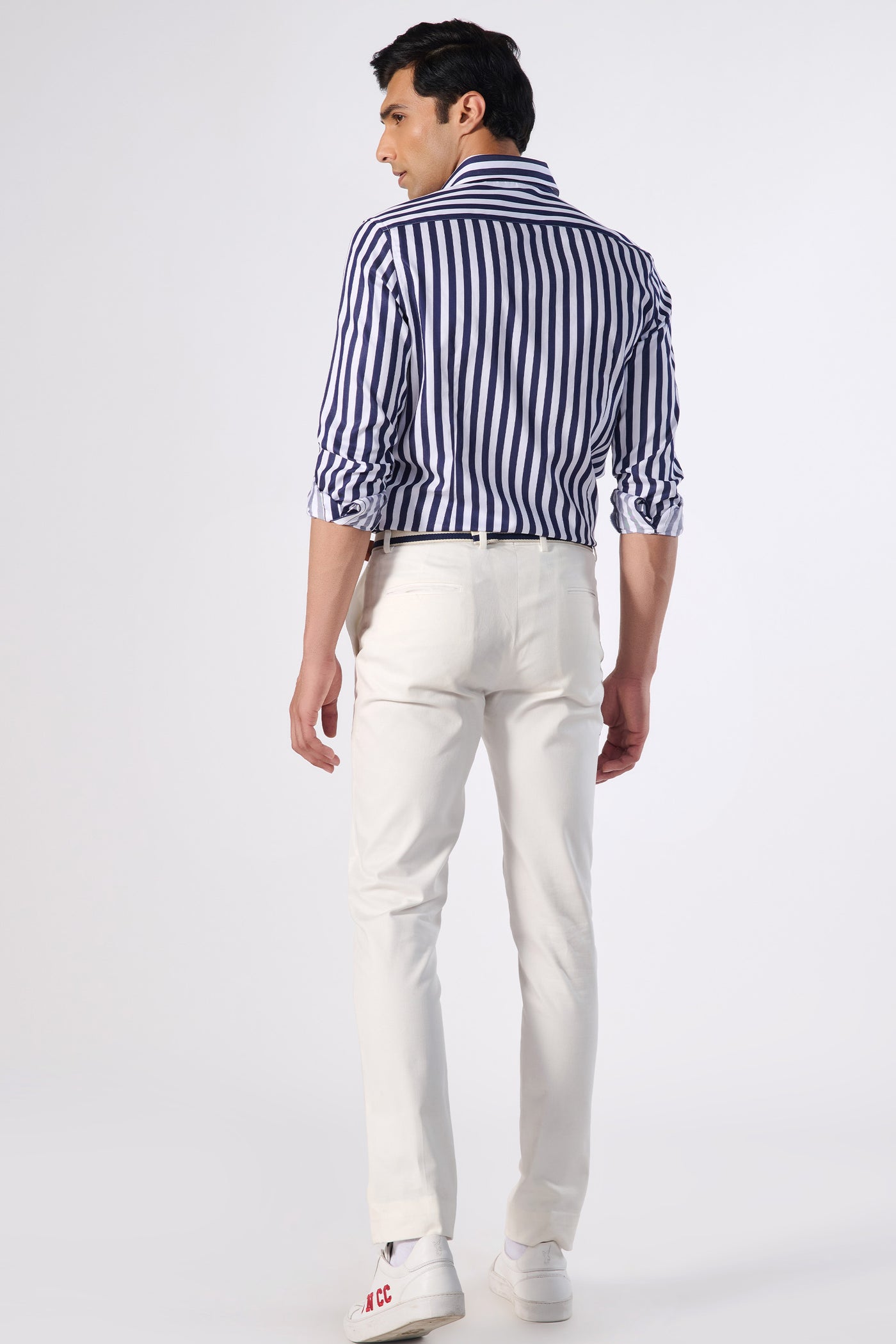 Shantanu & Nikhil Menswear SNCC Striped S&N Logo Shirt indian designer wear online shopping melange singapore