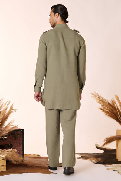 Shantanu And Nikhil Menswear Sage Slim Fit Kurta indian designer wear online shopping melange singapore