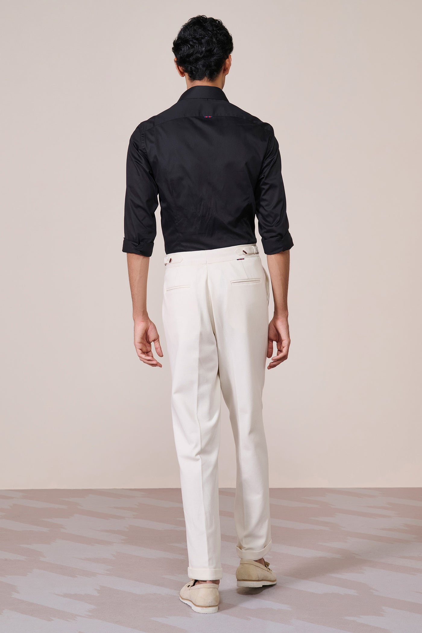 Shantanu & Nikhil Menswear Signature Adamas Black Shirt indian designer wear online shopping melange singapore