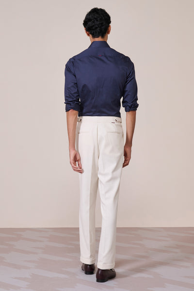 Shantanu & Nikhil Menswear Signature Adamas Navy Shirt indian designer wear online shopping melange singapore