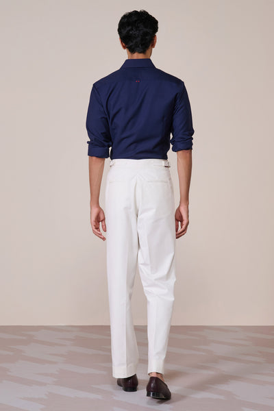 Shantanu & Nikhil Menswear Signature Navy Shirt with Embroidered Crest indian designer wear online shopping melange singapore