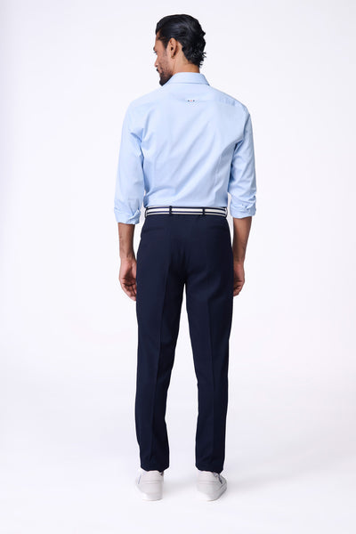 Shantanu & Nikhil Menswear SNCC Light Blue Shirt with Contrasting Trim indian designer wear online shopping melange singapore