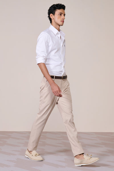 Shantanu & Nikhil Menswear White Giza Cotton Shirt indian designer wear online shopping melange singapore
