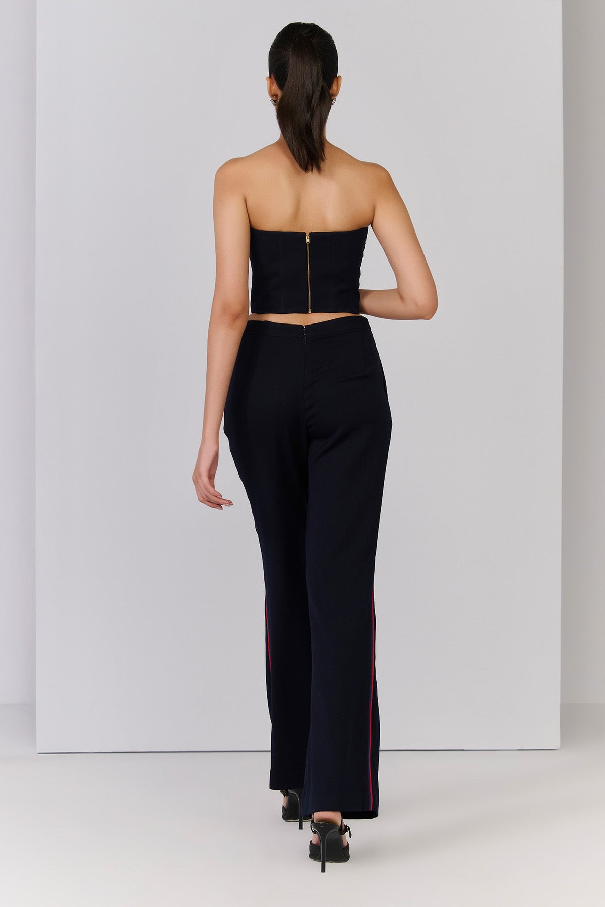 Shantanu & Nikhil Navy Celtic Knot Corset indian designer wear online shopping melange singapore 