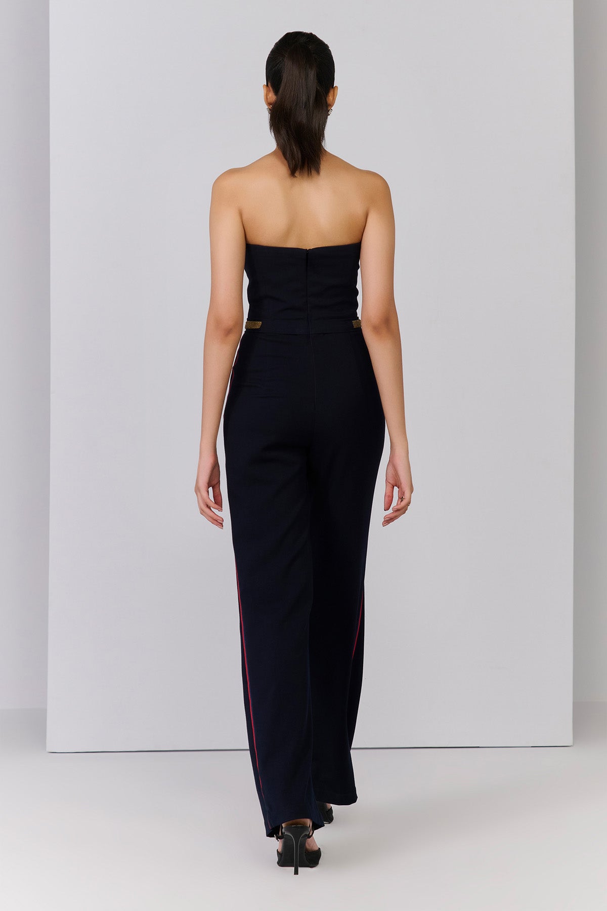 Shantanu & Nikhil Navy Jumpsuit indian designer wear online shopping melange singapore 