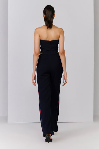 Shantanu & Nikhil Navy Jumpsuit indian designer wear online shopping melange singapore 