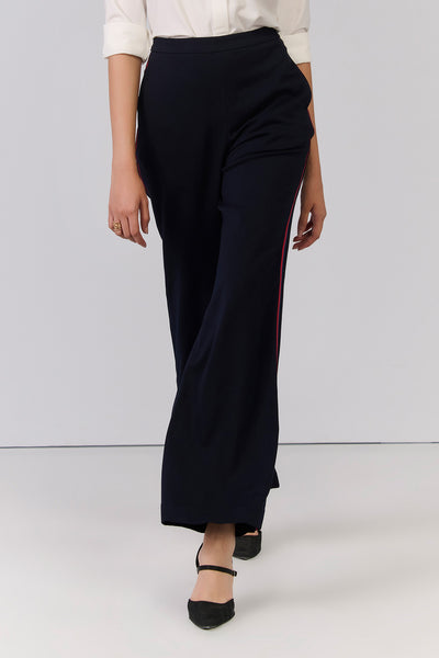 Shantanu & Nikhil Navy Trousers with Waist Embellishment indian designer wear online shopping melange singapore 