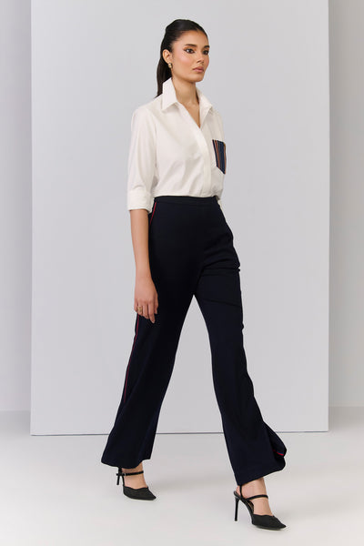 Shantanu & Nikhil Off-White Shirt With Printed Pocket indian designer wear online shopping melange singapore 