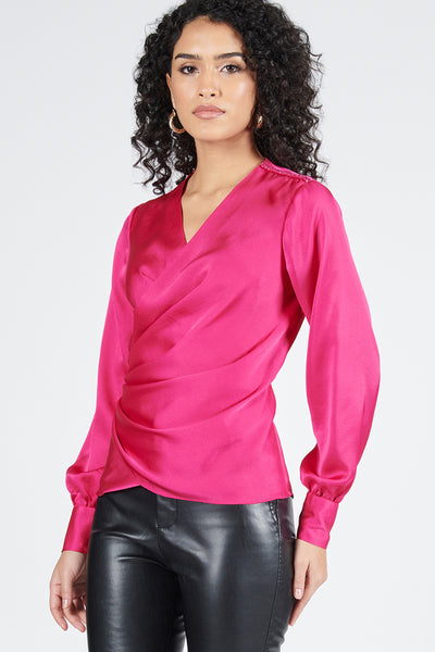 Shantanu & Nikhil Pink Drape Top indian designer wear online shopping melange singapore