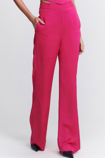 Shantanu & Nikhil Pink Flared Trousers indian designer wear online shopping melange singapore