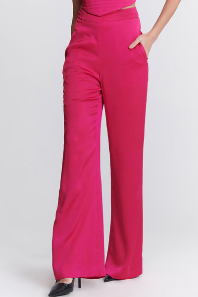 Shantanu & Nikhil Pink Flared Trousers indian designer wear online shopping melange singapore