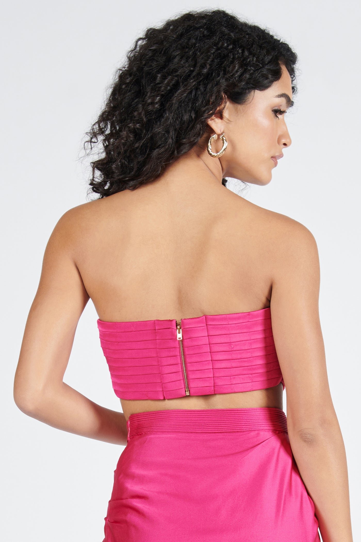 Shantanu & Nikhil Pink Pleated Corset indian designer wear online shopping melange singapore