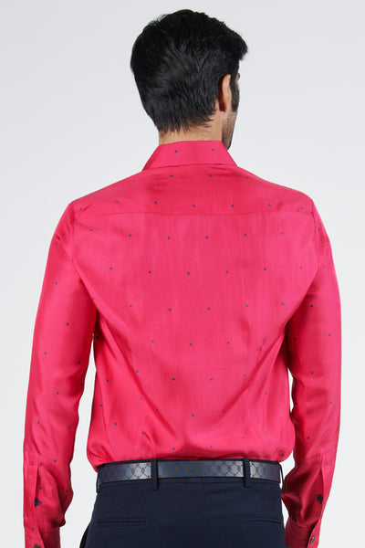 Shantanu & Nikhil Pink Shirt With Thread Work indian designer wear online shopping melange singapore