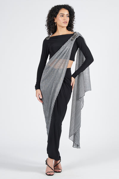 Shantanu & Nikhil Printed Drape Saree indian designer wear online shopping melange singapore