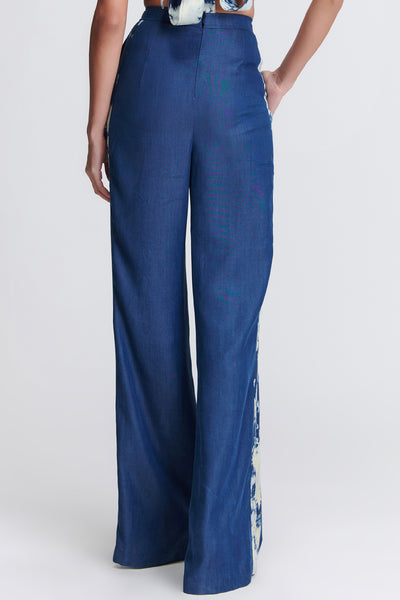 Shantanu & Nikhil SNCC Demin Flared Trousers indian designer wear online shopping melange singapore