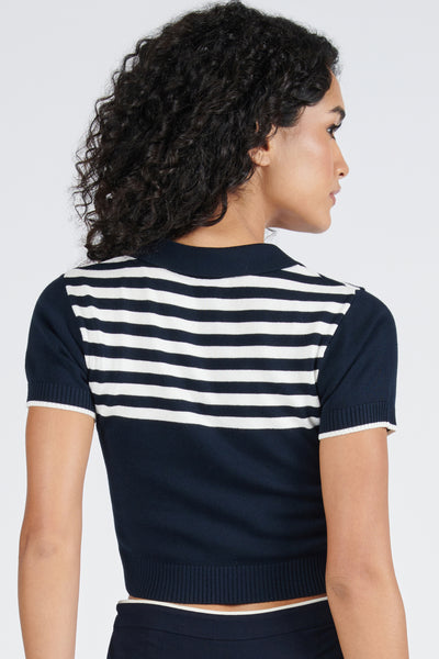 Shantanu & Nikhil Sncc Navy Polo T- Shirt indian designer wear online shopping melange singapore