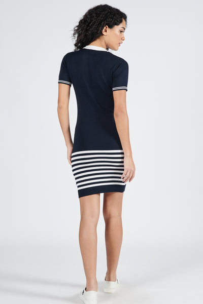 Shantanu & Nikhil SNCC Navy Striped Dress indian designer wear online shopping melange singapore