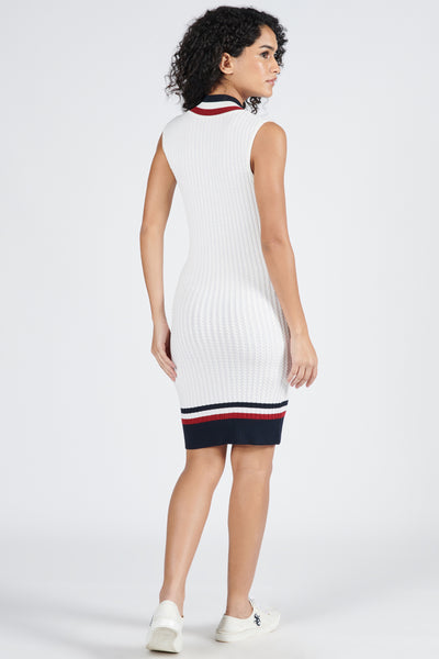 Shantanu & Nikhil Sncc Off White Knitted Dress indian designer wear online shopping melange singapore