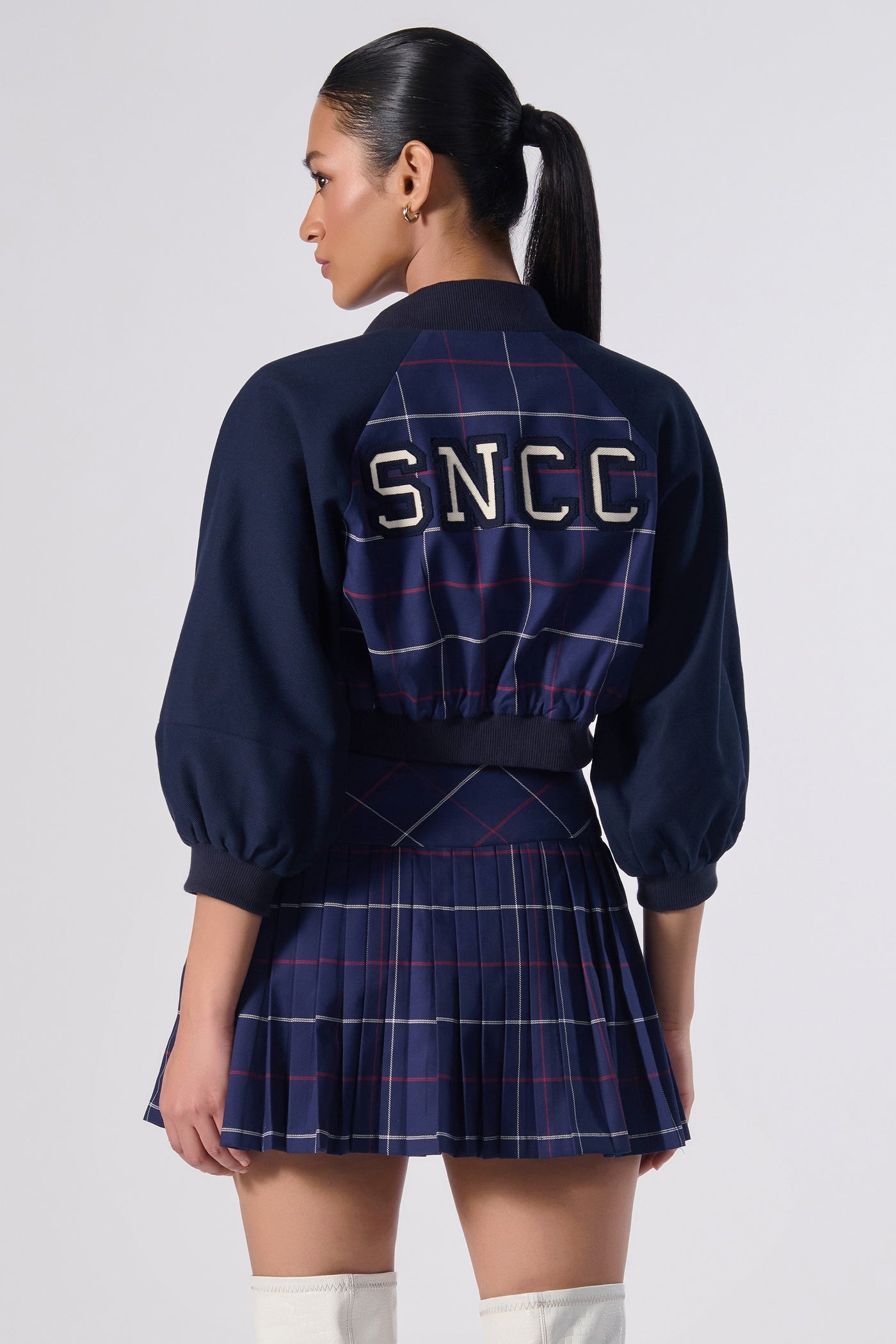 Shantanu & Nikhil SNCC Plaid Pleated Skirt indian designer wear online shopping melange singapore