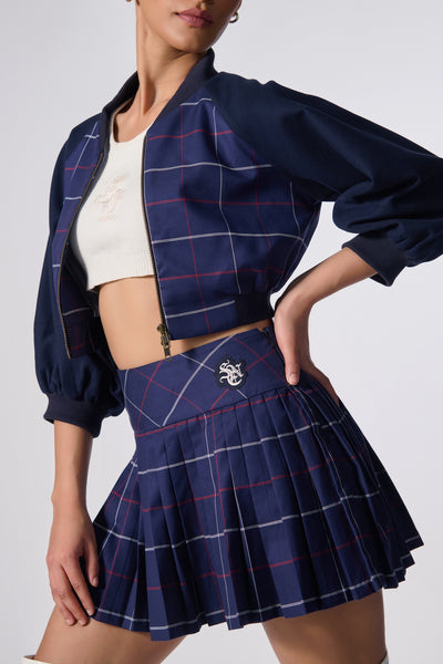 Shantanu & Nikhil SNCC Plaid Pleated Skirt indian designer wear online shopping melange singapore