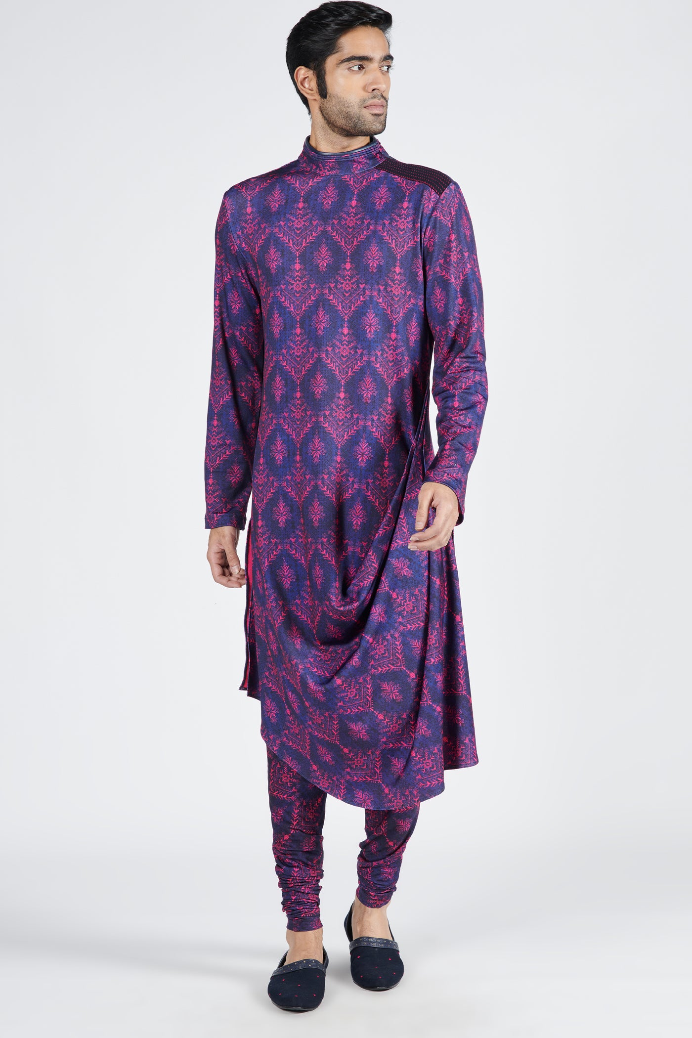 Shantanu & Nikhil Tribal Printed Churidar indian designer wear online shopping melange singapore