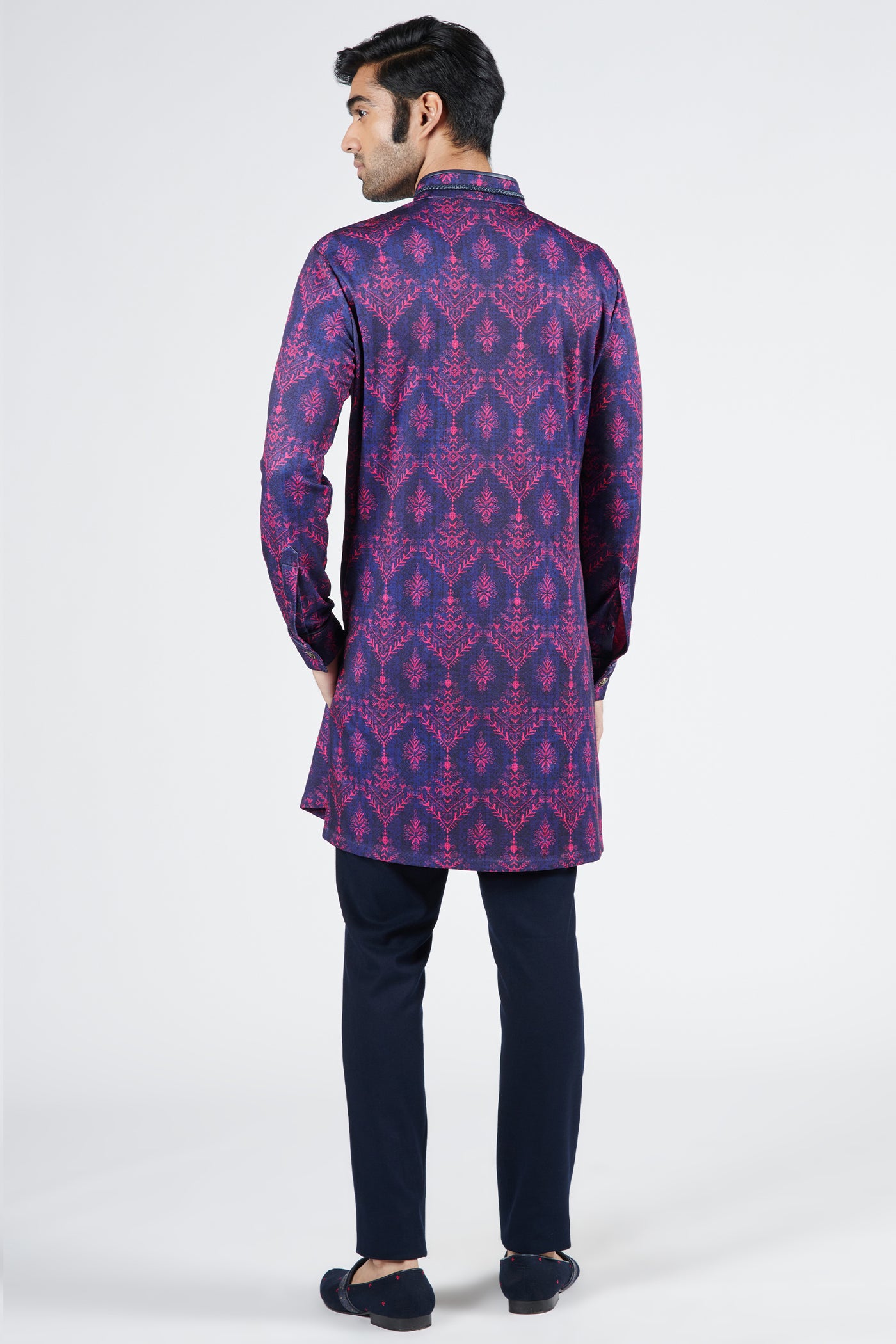 Shantanu & Nikhil Tribal Printed Shirt Kurta indian designer wear online shopping melange singapore