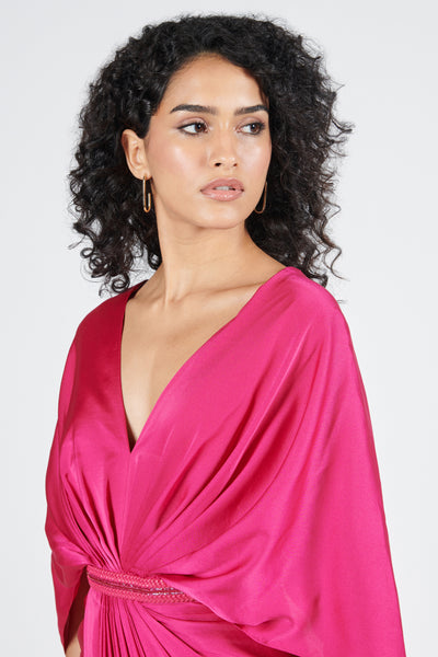 Shantanu & Nikhil Twisted Pink Dress indian designer wear online shopping melange singapore