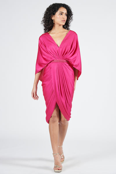 Shantanu & Nikhil Twisted Pink Dress indian designer wear online shopping melange singapore