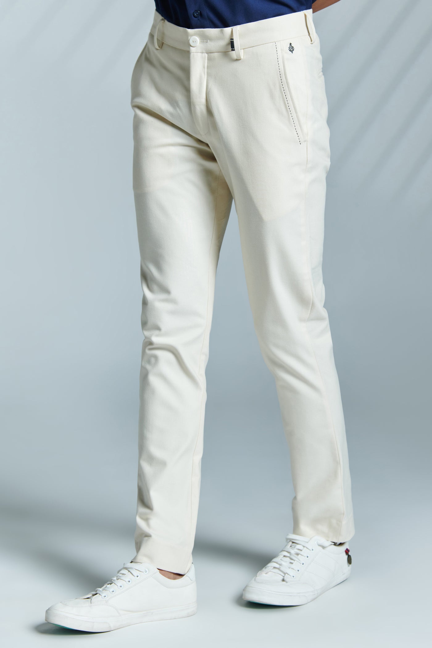 Shantanu and Nikhil Menswear Classic Off White Trouser With Adamas indian designer wear online shopping melange singapore