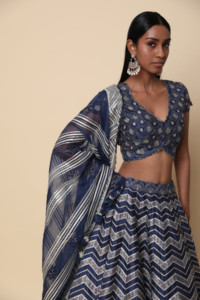 Simar Dugal Ek Taar Lehenga indian designer wear online shopping melange singapore