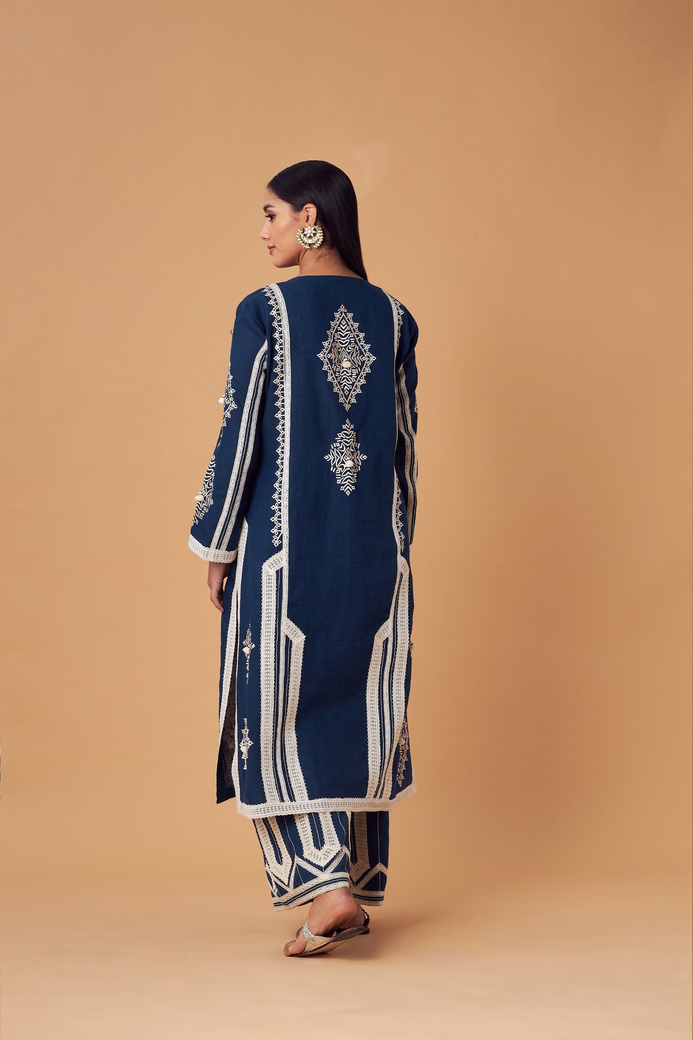 Simar Dugal Jessica A-line Kurta With Pants indian designer wear online shopping melange singapore